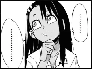 🤔 ........ Anime, Manga, Pensando, Pregunta, Puntos suspensivos, Bocadillo telegram sticker
