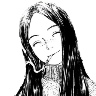 🚬 สูบบุหรี่, ผู้หญิง, อนิเมะ, มังงะ, บุหรี่ telegram sticker