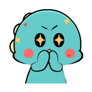 🦕 만화, 캐릭터, 귀여운, 카와이, 반짝이, 애니메이션, 사랑스러운 whatsapp sticker