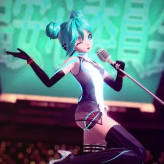 🐈 Anime, Miku, Vocaloid, Cantante, Performance telegram sticker