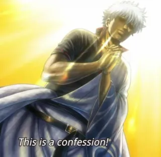 🔷 This is a confession! confession, anime, man, light telegram sticker