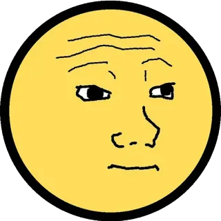 🌝 face, yellow, emoji, meme, smirk whatsapp sticker