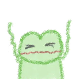 🤪 sapo, fofo, verde, desenho, adesivo, desenho animado telegram sticker