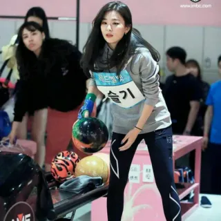 💘 슬기 bowling, woman, sport, korean, person, ball telegram sticker