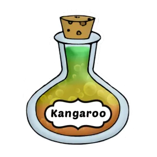 🐾 Kangaroo kangaroo, potion, flask, science, animal, jar telegram sticker