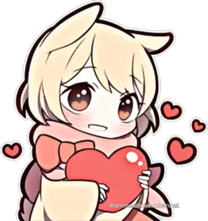 🥰 AnimeStickerChannel Anime, Sticker, Süß, Herz, Cartoon telegram sticker