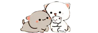 🥤 cute, cats, family, kawaii whatsapp sticker