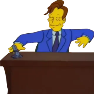 👯 Lionel Hutz The Simpsons Лайонел Хатц, Симпсоны, адвокат, мультяшный персонаж, юрист telegram sticker