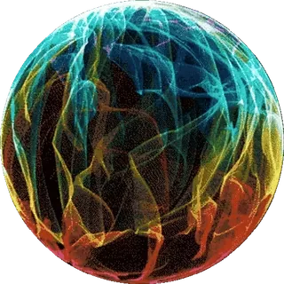 🌠 Kugel, Sphäre, Abstrakt, Bunt, Leuchtend, Energie, Plasma, Rund telegram sticker