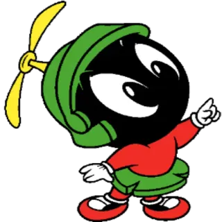 👉 Marvin the Martian Looney Tunes Marvin the Martian, Looney Tunes, Cartoon, Animated character, Space, Alien telegram sticker