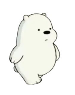 😶 Ice Bear We Bare Bears アニメ, 動物, クマ, アイスベア, かわいい, ぼくらベアベアーズ telegram sticker