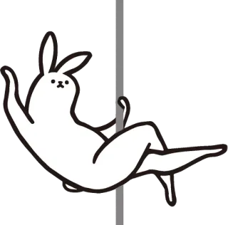 💋 bunny, rabbit, pole dancing, sticker telegram sticker