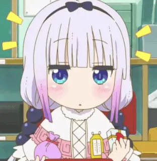 🍥 Kanna Kamui Miss Kobayashi's Dragon Maid Anime, Drache, Süß, Kawaii, Kanna, Manga, Anime Mädchen whatsapp sticker