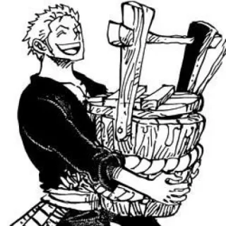 🔪 Zoro One Piece 动漫, 漫画, 罗罗诺亚·索隆, 海贼王 whatsapp sticker