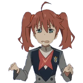 🤤 аниме, мультфильм, девушка, выражение лица, хвостики, персонаж telegram sticker