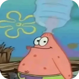 👍 Patrick Star SpongeBob SquarePants Patrick Étoile, Bob l'éponge, dessin animé, drôle, personnage, machine à café telegram sticker