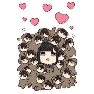 😍 Anime, Serca, Słodkie, Miłość, Grupa whatsapp sticker