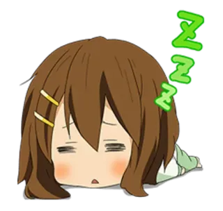 😴 zzz assonnato, dormire, anime, zz, stanco, sogno whatsapp sticker