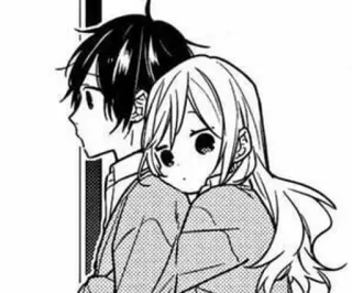 🖤 Anime, Paar, Umarmung, Romantik, Manga telegram sticker