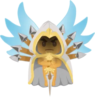 👰 angelo, guerriero, fantasy, spada, personaggio, ali, armatura telegram sticker