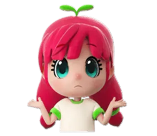 😕 Anime, Dessin animé, Fille, Personnage, Mignon, Confus whatsapp sticker