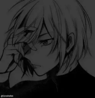 🗿 Anime, Manga, Garçon, Personnage, Illustration whatsapp sticker