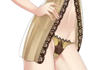 👙 anime, underwear, girl, lace, gown whatsapp sticker