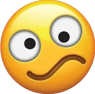 🫳 emoji, face, expression, funny, confused, googly eyes telegram sticker