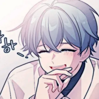 🤖 하 Anime, Manga, Glimlach, Schattig, Jongen, Illustratie telegram sticker