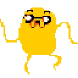 💃 Jake Adventure Time cartoon, dog, adventure time, jake, pixel art telegram sticker