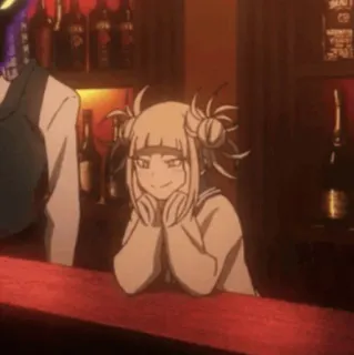 💉 Himiko Toga My Hero Academia anime, manga, hero, villain, cute, schoolgirl, fanart telegram sticker