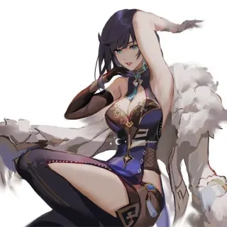 🧿 Yelan Genshin Impact Anime, Genshin Impact, Yelan, Trò chơi điện tử, Nhân vật telegram sticker