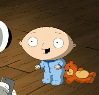 🧸 Stewie Griffin Family Guy cartoon, baby, Stewie Griffin, Family Guy, television, funny, animated telegram sticker