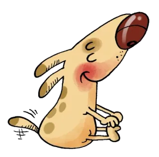 ☺️ cane, cartone animato, animale, animale domestico, illustrazione whatsapp sticker