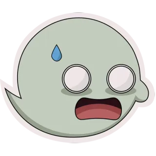 😰 fantasma, assustado, desenho animado, emoji, halloween, assustador telegram sticker