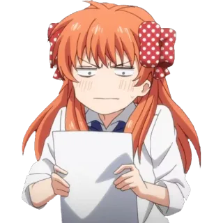 😐 anime, cartoon, girl, upset, angry, annoyed telegram sticker