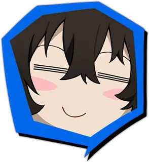 😵 Anime, Cartoon, Lächeln, Fröhlich, Gesicht whatsapp sticker