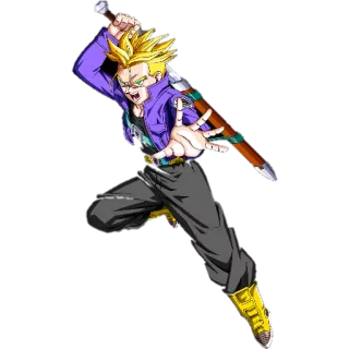 🤓 Trunks Dragon Ball Anime, Mangá, Espada, Luta, Saiyajin, Dragon Ball Z, Personagem telegram sticker