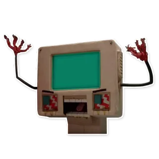💻 漫画, モンスター, クリーチャー, デジタルアート, イラスト, 風変わり, コンピューター telegram sticker