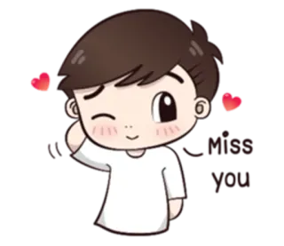 ☺️ I MISS YOU amor, coração, fofo, saudades telegram sticker