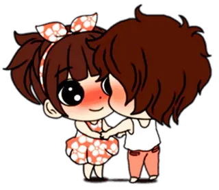 👸 kreskówka, miłość, para, słodkie, romans, związek telegram sticker