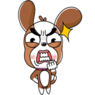 😡 tức giận, chó, hoạt hình, giận dữ, khó chịu, buồn bã telegram sticker