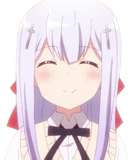 😊 Gabriel White Tenma Gabriel DropOut anime, ragazza, sorriso, carina, angelo, Gabriel DropOut telegram sticker