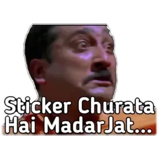 🌟 Sticker Churata Hai MadarJat... indyjski, naklejka, desi, obraźliwe, mem telegram sticker