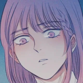 🍧 donna, capelli rosa, cartone animato, illustrazione, anime telegram sticker
