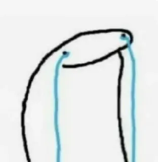 😭 плачущий, грустный, слезы, эмоции, мем, рисунок whatsapp sticker