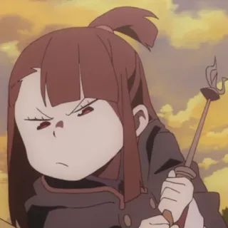 😒 Akko Kagari Little Witch Academia Anime, Magia, Strega, Arrabbiato/a, Akko telegram sticker