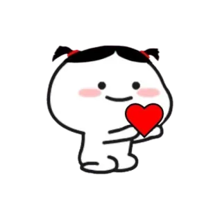 🪃 dễ thương, trái tim, hoạt hình, nhân vật, tình yêu telegram sticker