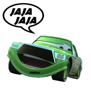 😂 JAJA JAJA Carros, Disney, Pixar, Risada, Desenho animado, Carro verde telegram sticker