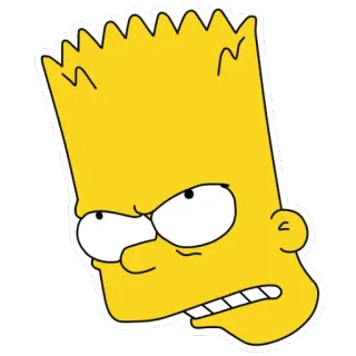 😬 Bart Simpson The Simpsons Bart Simpson, The Simpsons, cartoon, angry, character, sticker telegram sticker
